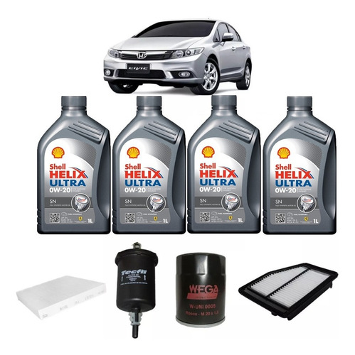 Troca De Oleo New Civic 2013 A 2015 Shell Helix Ultra 0w20 