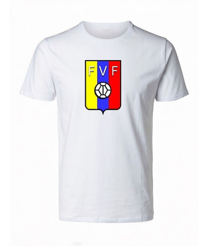 Polera Logo Fvf Vinotinto Futbol  Estampada  Algodon   