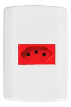 Comprar Tomada Vermelha Simples 20a 250v 4x2 Pluzie Pluzi Modular Cor Branco