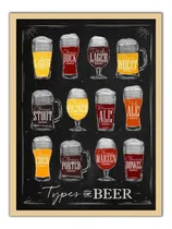 Comprar Cuadro Decorativo - Tipos De Cerveza - 30x40 Cm
