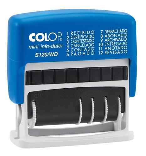 Sello Fechador Colop S 120 Wd Con Textos Comerciales