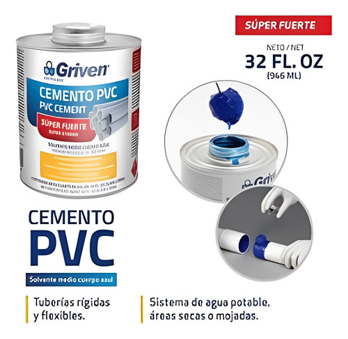 Cemento Para Pvc 32 Oz - Marca Griven