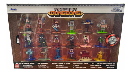 Minecraft Dungeons Nano Metal Figuras 20 Piezas Mojang