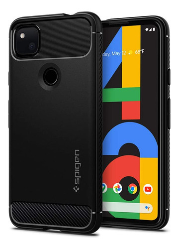 Spigen Rugged Armor Diseñado Para El Estuche Google Pixel 4a (no compatible con Pixel 4a 5G)