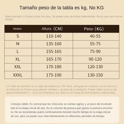 A! Corrector De Postura Ajustable Y Transpirable Para