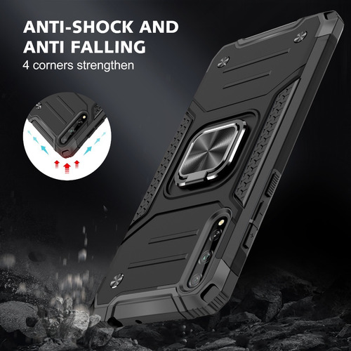 Funda Huawei Y6p / Y7p / Y8p + Cristal Templado Negro Huawei Y8p