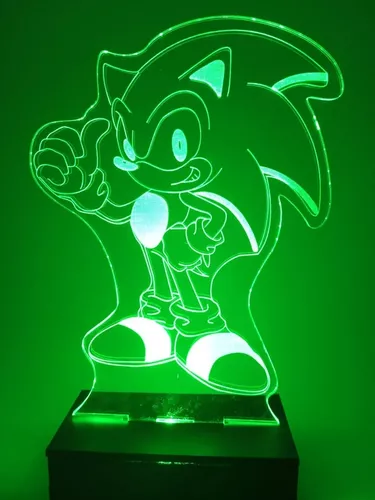 Luminária Sem Fio, Tails Verde Personagem Do Sonic