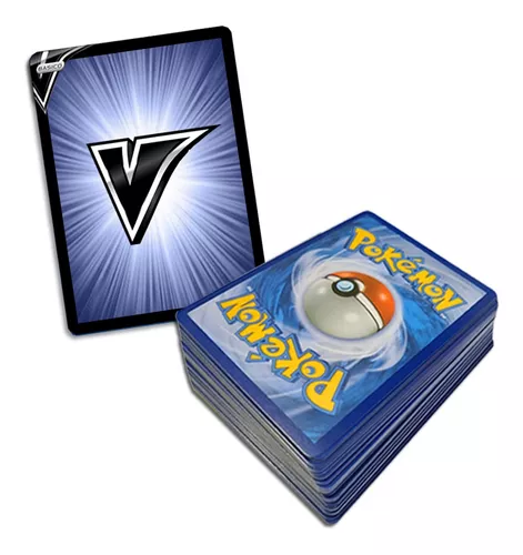 Lote Pack Pokémon 50 Cartas Aleatórias E Pokémon V Garantido :  : Brinquedos e Jogos