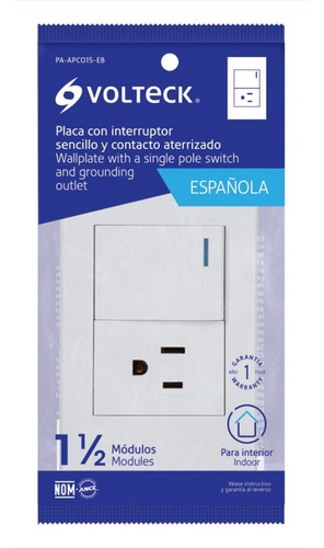 Imagen 3 de 4 de Placa Interruptor Y Contacto Linea Española Volteck 45591