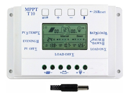 Regulador Controlador Solar Mppt 10 A 12-24 V Pv 48v Serie T
