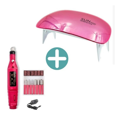  Lámpara De Uñas Mini 6w +  Kit Pulidor De Uñas