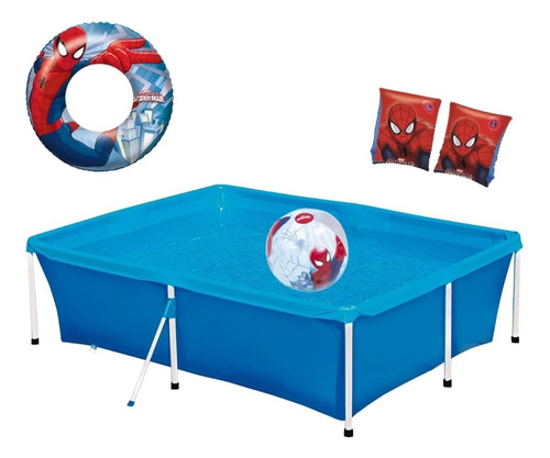 Kit Piscina Infantil 2000 Litros + Bola Inflável + 2 Boias