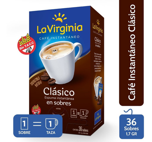 La Virginia Café instantáneo 1,7 Gr Caja 36 Un