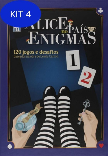 Kit 4 Livro Alice No Pais Dos Enigmas