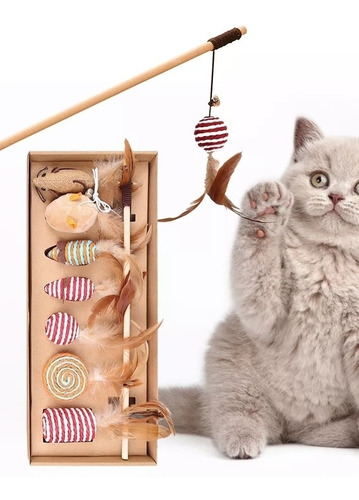 Imagen 1 de 3 de Set De Juegos Para Gatos Baritas Exclusivas Mascota Gato