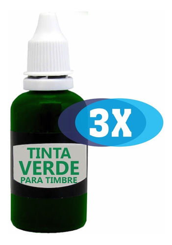 Pack 3x Tinta Para Timbre De Goma De 20 Ml - Central Timbres