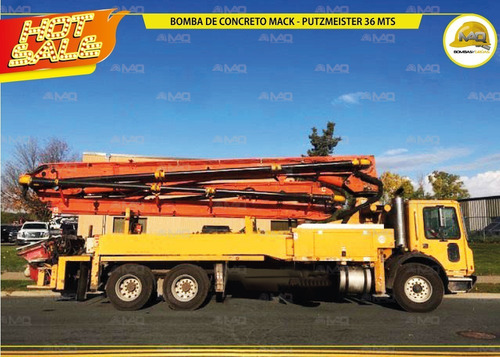 Imagen 1 de 7 de Bomba De Concreto Mack Putzmeister 36 Mts 2001