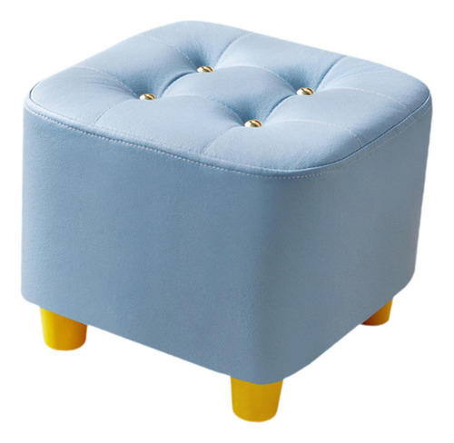 Reposapiés Cuadrado, Taburete Antideslizante, Taburete Azul