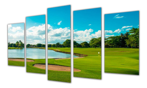 Cuadro 60x100cm Campo De Golf Deporte Aire Libre Verde P2