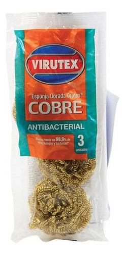 Esponja Dorada Orotex X3 Antibacterial Virutex