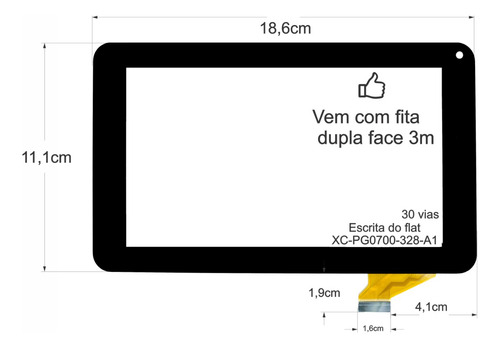 Tela Touch Vidro M7s Xc-pg0700-328