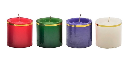 Juego De Velas O Veloncitos Corona De Adviento X4 Unid Ref04