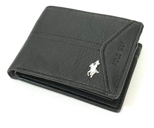 Billetera Polo Club Cartera De Lujo Color 3negro De Material Sintético - 10.5cm X 8.5cm X 2cm