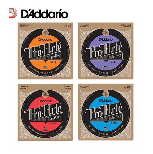 Cuerdas Daddario Proarté Ej45 Guitarra Clásica Nylon
