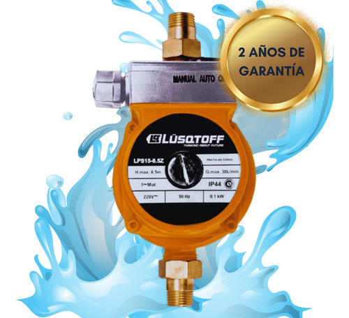 Bomba Presurizadora Lusqtoff Calefón Termotanque Gas O Eléctrico. Ideal Casa Hasta 2 Duchas + Cocina + Lavadero Lps