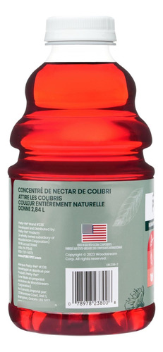 Néctar Para Colibrí 1 Unidad 946 Ml Color Rojo