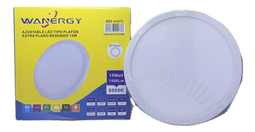 Ajustable Led Tipo Plafon Extra Plano Redondo