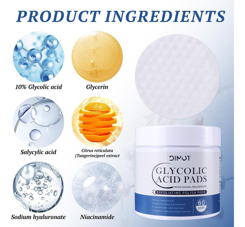 Almohadillas De Ácido Glicólico, Almohadillas Exfoliantes