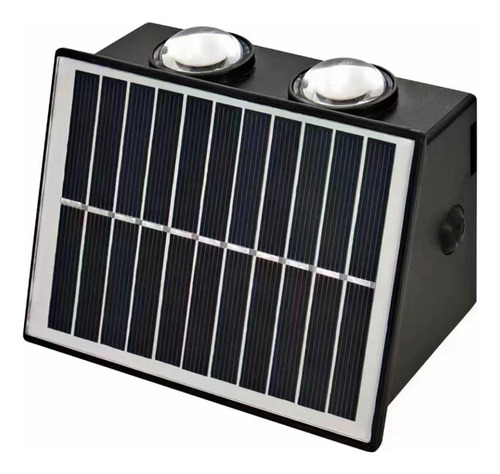 Lampara 4 Led Solar Bifocal De Pared Aplique Bidireccional 