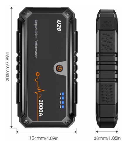 Arrancador De Baterias Automotriz Portatil Jumper 22,000mah