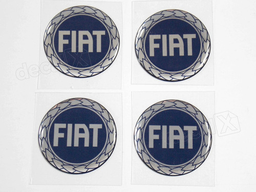 Adesivos Emblema Resinado Roda Fiat 68mm Cl4 Fk Cor PADRÃO