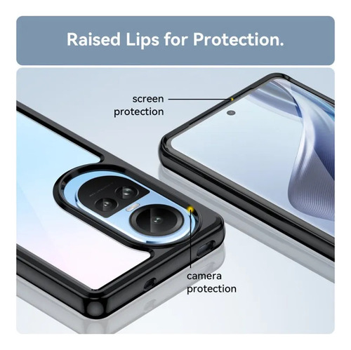 Funda For Reno 10 Pro Silicona Transparente Piel.-.