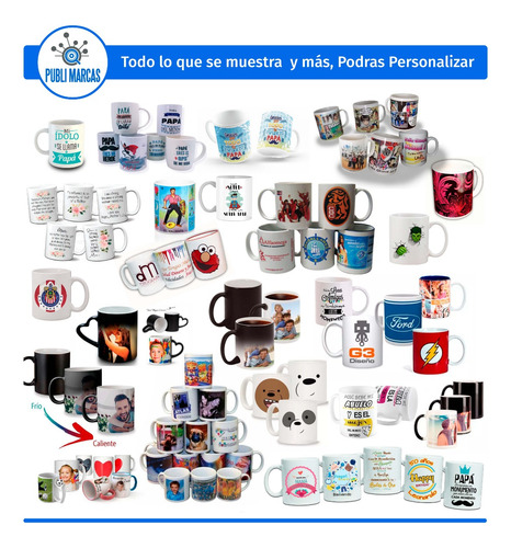 Combo 5 En 1 Plancha Tazas Sublimación Regalos S/8