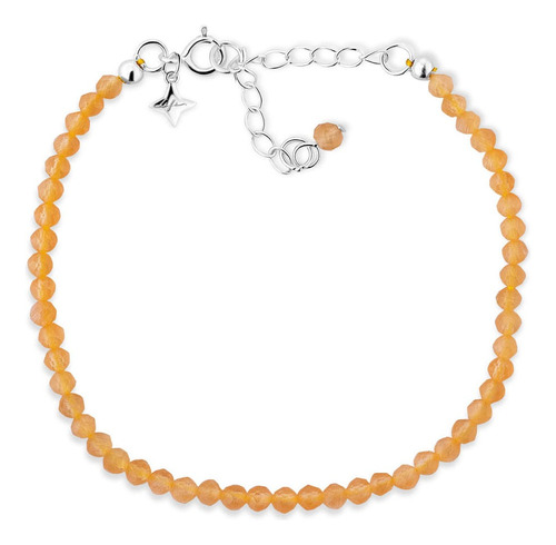 Pulseira Life Shambala Olhos De Gato Laranja 415 Comprimento 19 cm