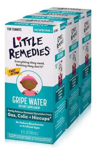 Agua De Gripe De Little Remedies, Alivio De Cólicos Y Gases