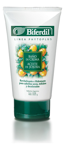 Baño De Crema Capilar Biferdil Aceite De Jojoba X 115 Gr