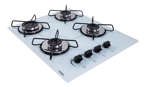 Fogão Cooktop 4 Bocas A Gás Com Ultra Chama Tedge Bivolt Cor Branco