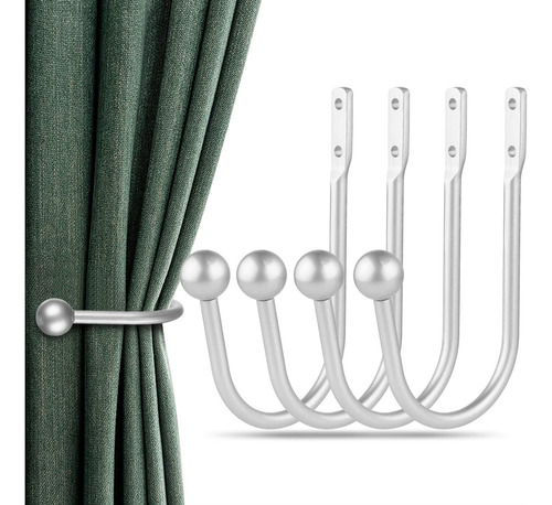 Soportes Para Cortinas Soporte De Pared, 4 Unidades