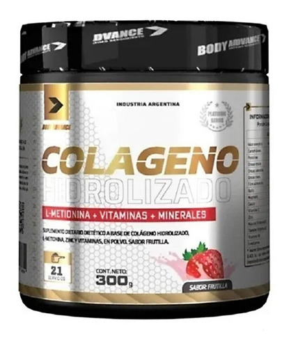 Body Advance Colageno Hidrolizado 300g Vitaminas Y Minerales