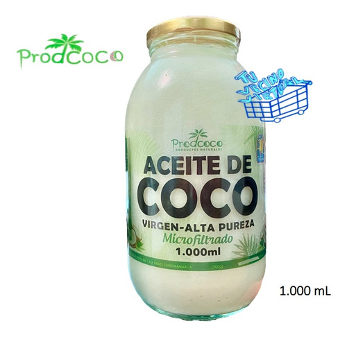 Aceite De Coco 1.000 Ml 100% Na - L a $56