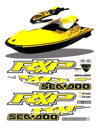 Kit Adesivo Jet Ski Sea Doo Rxp 215 Amarelo 2009 Sd16