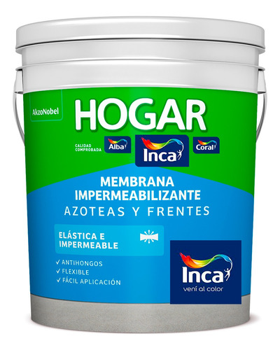 Membrana Liquida Inca Hogar Azoteas Y Frentes 20kg Color Blanco