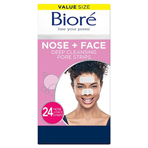 Bioré Nose + Face, Tiras De Limpieza Profunda Para Los Poros