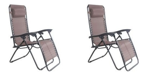 Silla Reclinable Descanso Plegable Portátil Cero Gravedad X2