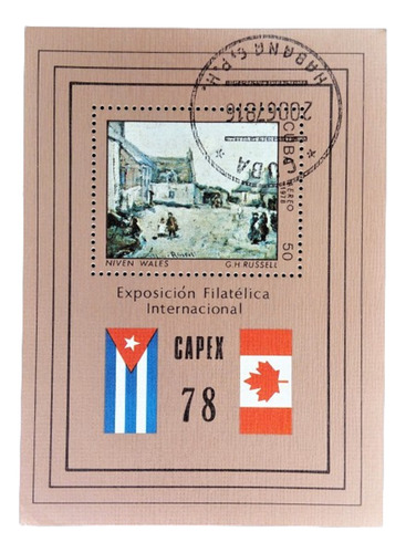 Cuba Arte, Bloque Sc C285 Exposición Capex 1978 Usado L19396