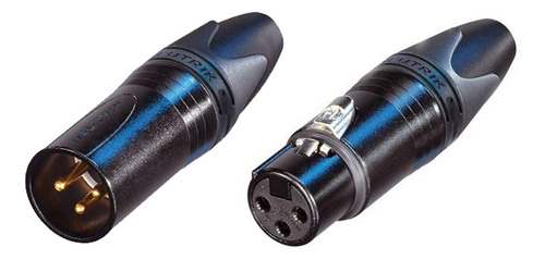 1 Par Conector Cable Microfono Neutrik Nc3mxx-b Macho Hembra